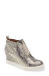 Linea Paolo Felicia Iii Wedge Sneaker In Cement-platino Leather