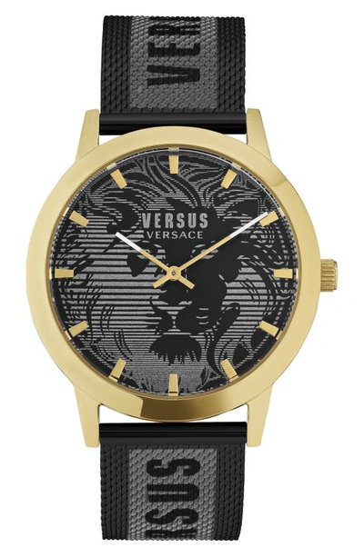 Versus Men's Barbes Domus 2 Hand Quartz Black Stainless Steel Watch, 40mm In Gold