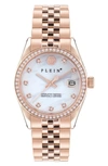 Philipp Plein Women's Date Superlative Rose Gold Ion-plated Bracelet Watch 34mm In Multi