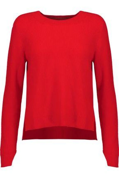 Rag & Bone Woman Ribbed Cashmere Sweater Red