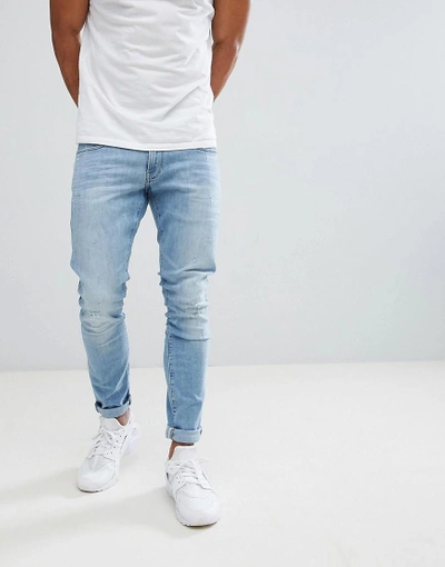 G-star 3301 Deconstructed Super Slim Jeans Lt Aged Blue