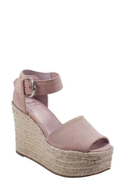 Marc Fisher Ltd Alita Platform Wedge Espadrille Sandal In Light Pink 680