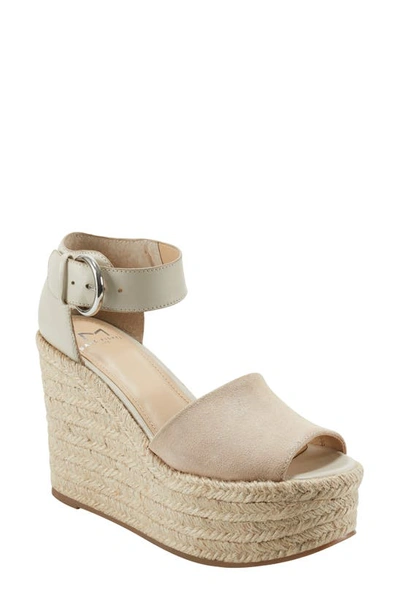 Marc Fisher Ltd Alita Platform Wedge Espadrille Sandal In Light Natural 111