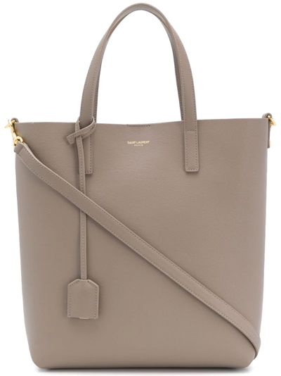 Saint Laurent Shopping Toy Leather Bag In Grey