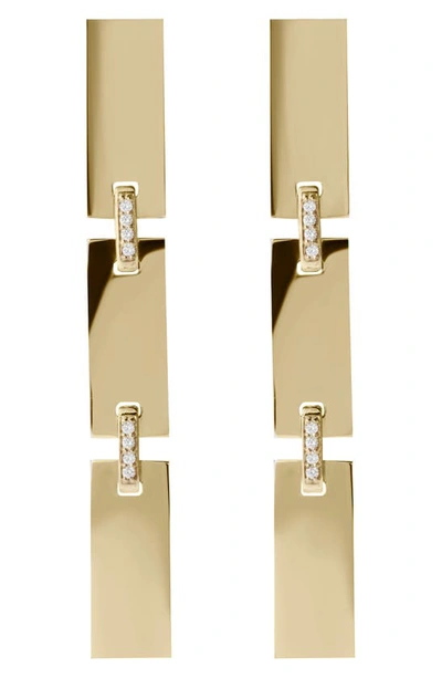 Lana 14k Gold Flawless Tag Link Drop Earrings With Diamonds In Yellow Gold