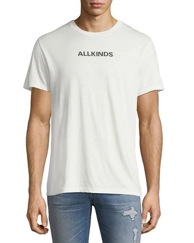 7 For All Mankind Men's Allkinds Graphic Cotton T-shirt In White