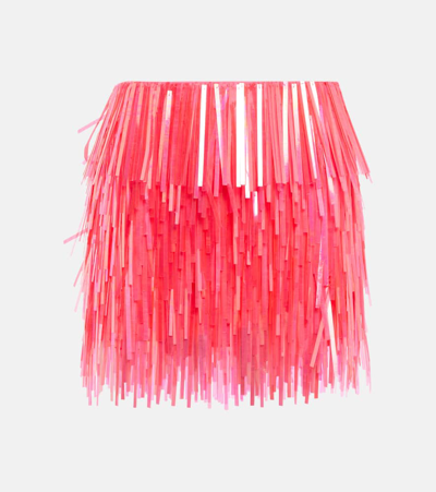 Sportmax Gabon Embellished Miniskirt In Fuxia Fluo