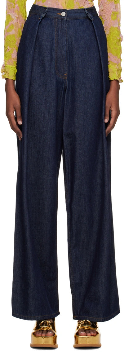 Dries Van Noten Mid-rise Wide-leg Jeans In Indigo