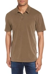 James Perse Slim Fit Sueded Jersey Polo In Earth