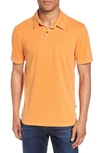 James Perse Slim Fit Sueded Jersey Polo In Goldfish Pigment