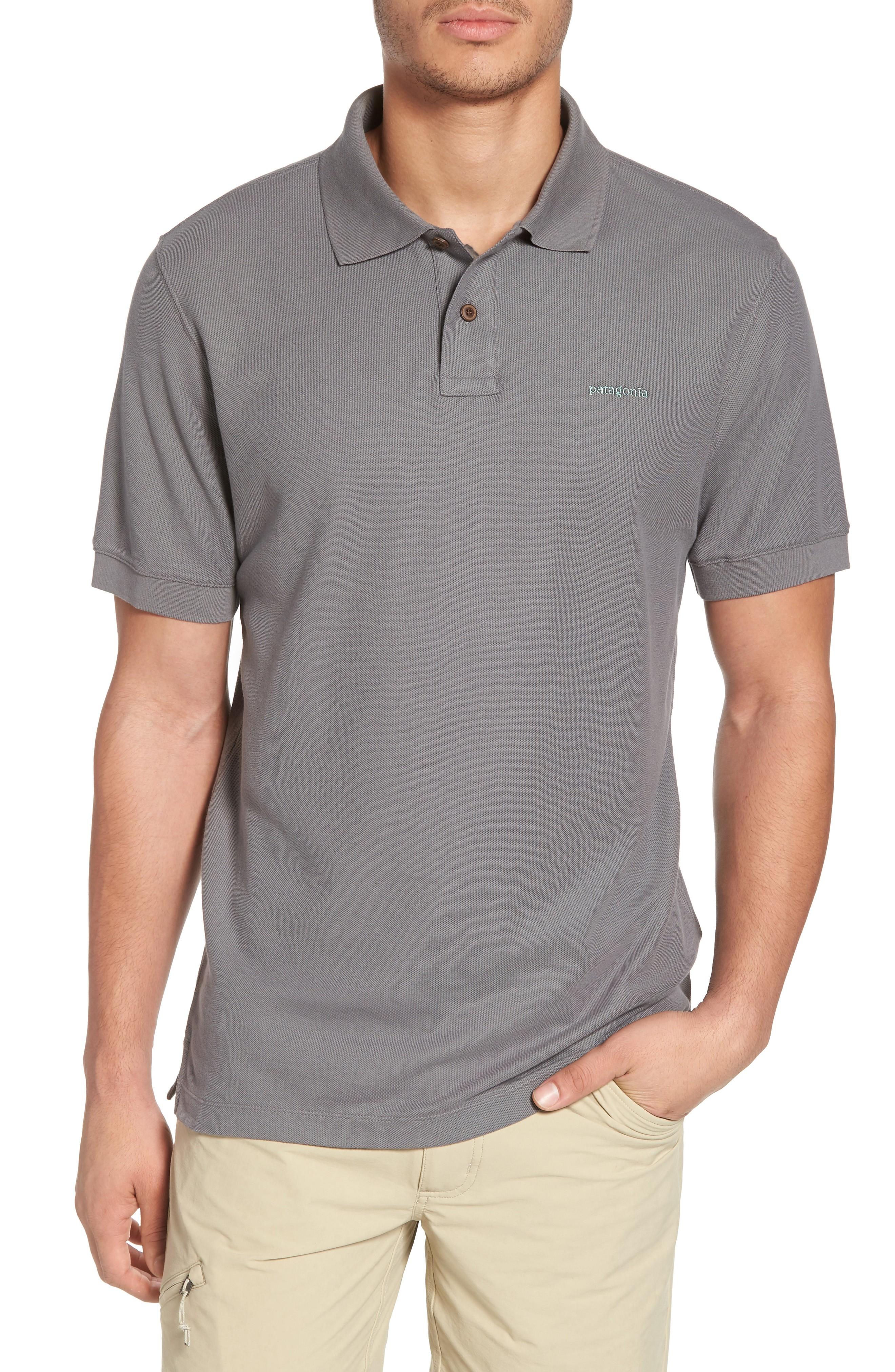 patagonia men's belwe pique polo