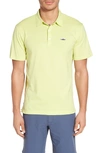 Patagonia 'trout Fitz Roy' Organic Cotton Polo In Celery Green