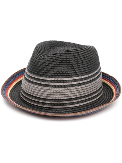Paul Smith Stripe-detail Sun Hat In Black