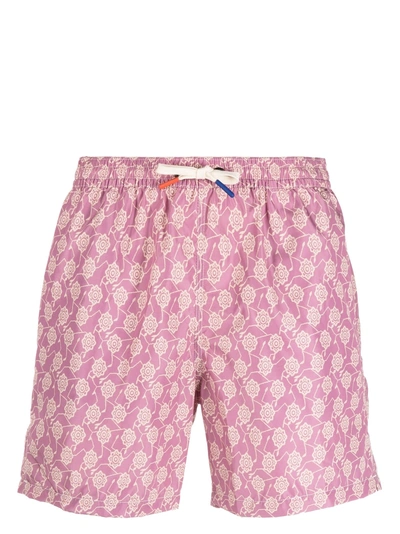 Altea Floral-print Drawstring Swim Shorts In Pink