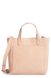 Madewell Small Transport Leather Crossbody - Pink In Tinted Blush