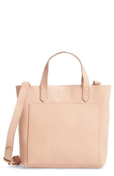 Madewell Small Transport Leather Crossbody - Pink In Tinted Blush