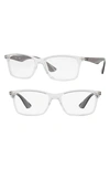 Ray Ban 56mm Optical Glasses In Transparent
