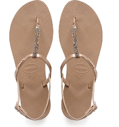 Havaianas You Riviera Sandal In Golden Rose