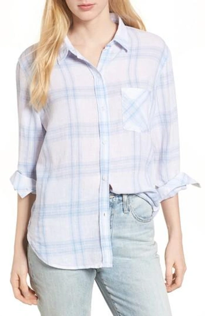 Rails Charli Shirt In Pale Blue White