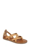 Lucky Brand Ainsley Flat Sandal In Buff Leather