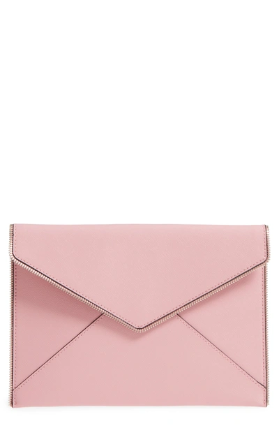 Rebecca Minkoff Leo Leather Envelope Clutch In Blossom