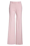 Theory Demetria 2 Flare Leg Good Wool Suit Pants In Berry Tint