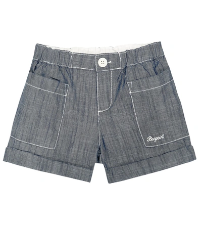 Bonpoint Boys Blue Cotton Chambray Shorts