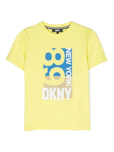 Dkny Boys Green Cotton Logo T-shirt