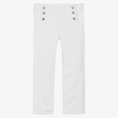 Tartine Et Chocolat Kids'  Girls White Denim Pants