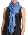 Tory Burch Logo Jacquard Traveler Scarf In Blue