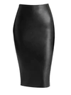 Commando Perfect Faux Leather Pencil Skirt In Black