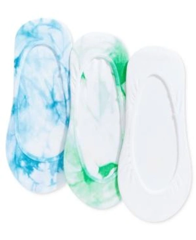 Hue Women's 3-pk. Tie-dyed Hidden Liner Socks In Neon Blue