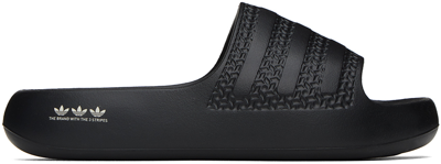 Adidas Originals Adilette Ayoon Logo-print Slides In Core Black/cloud Whi