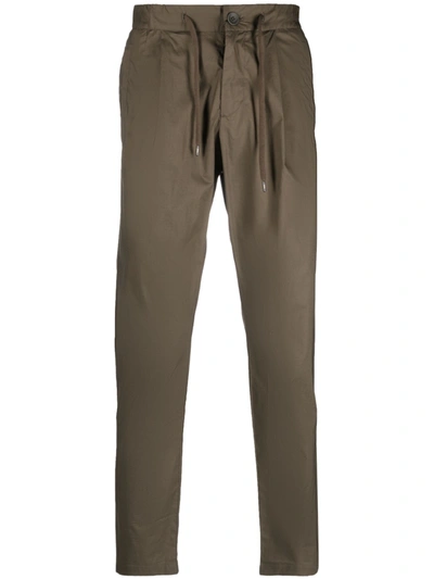 Herno Drawstring Straight-leg Trousers In Green