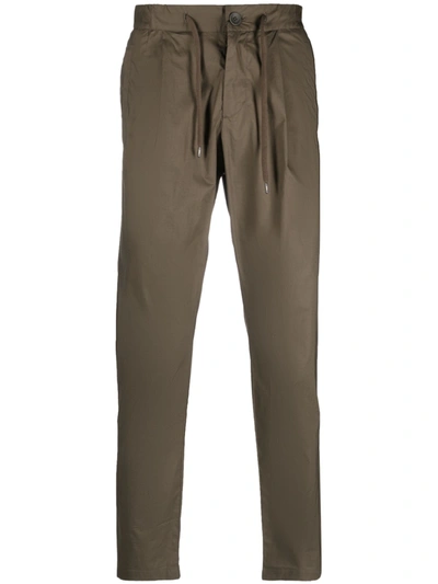 Herno Resort Drawstring-waist Tapered Trousers In Green