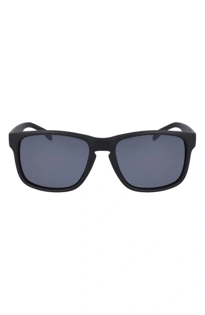 Cole Haan 57mm Squared Polarized Sunglasses In Black