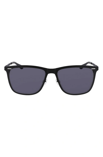 Shinola Arrow Rectangular Sunglasses, 55mm In Matte Black