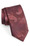 Canali Men's Paisley Jacquard Silk Tie In Red