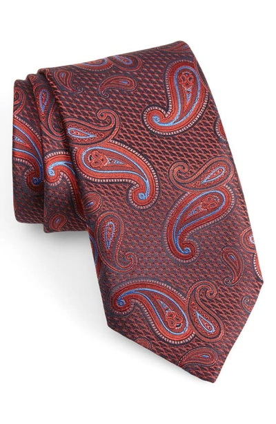 Canali Men's Paisley Jacquard Silk Tie In Pink