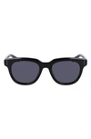 Shinola Monster Modified Square Sunglasses, 51mm In Black/gray Solid