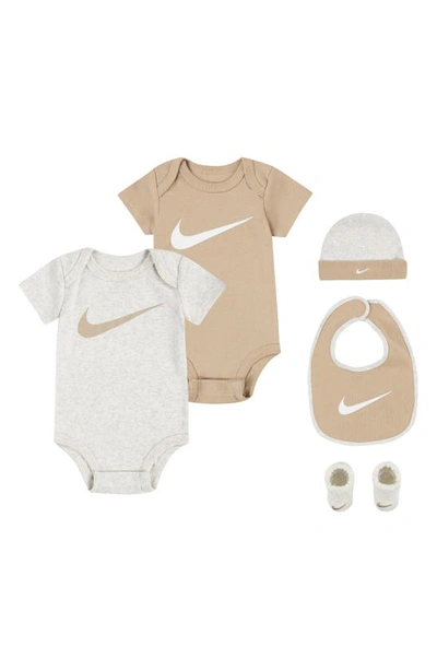 Nike Babies' 5-piece Gift Set In Brown