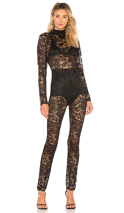 Kisskill Lace Catsuit In Black