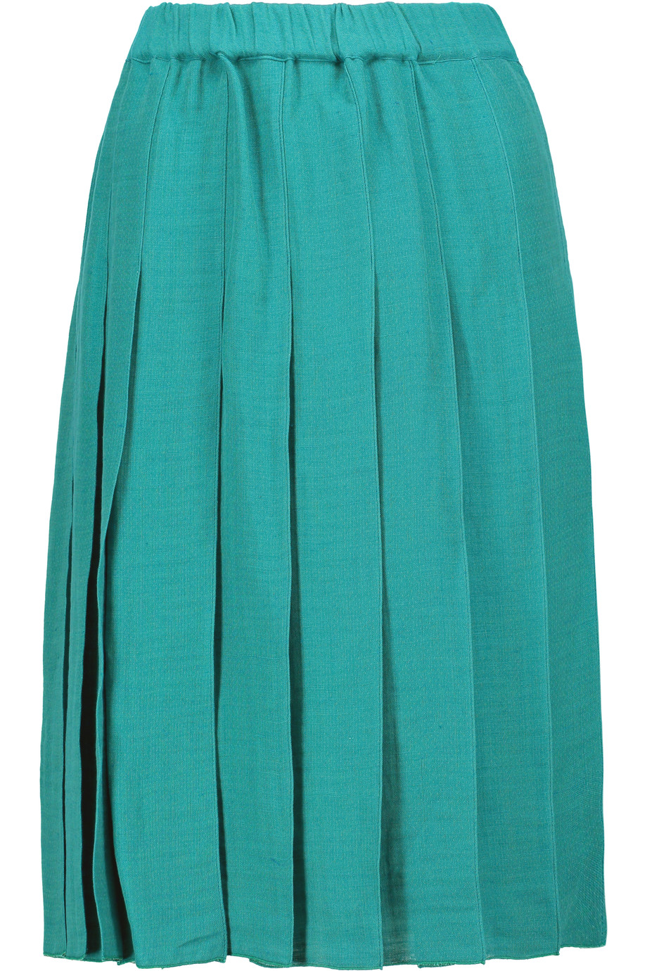 Marni Gonna Pleated Linen And Cotton-blend Skirt | ModeSens