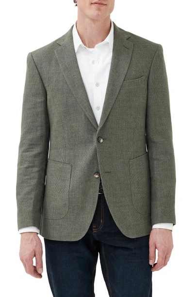 Rodd & Gunn Men's The Cascades Wool & Linen-blend Slim-fit Two-button Blazer In Moss