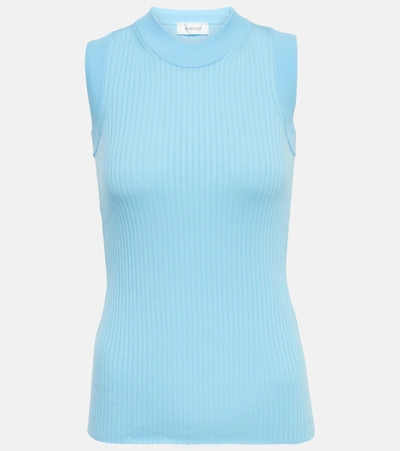 Sportmax Top Nido Aus Baumwolle In Light Blue