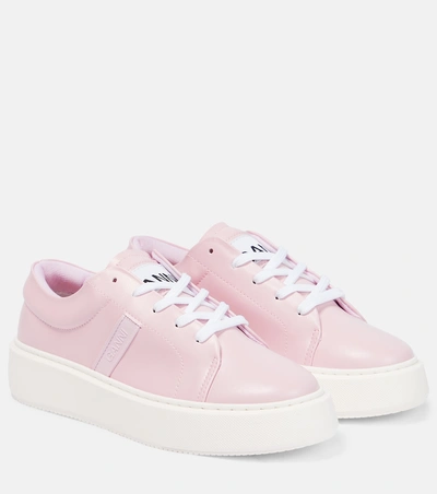Ganni Plateau-sneakers Sporty Mix In Light Lilac