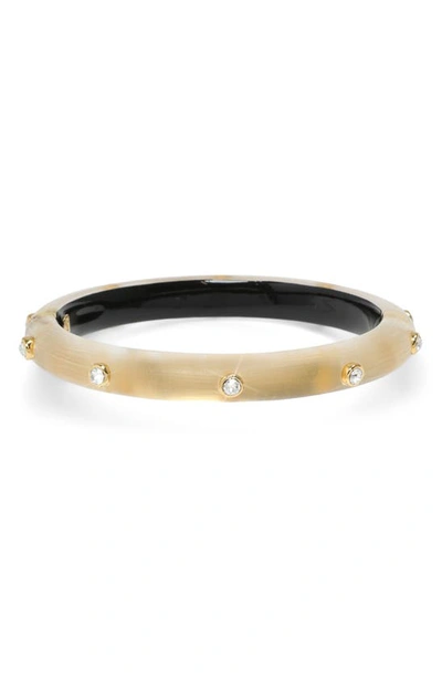 Alexis Bittar Crystal Studded Hinge Bracelet In Gold