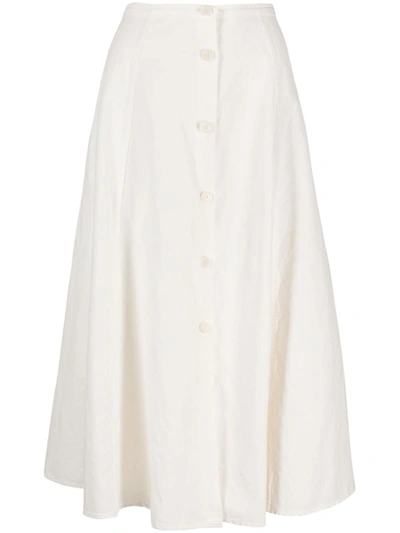 Aspesi Skirt With Buttons In White