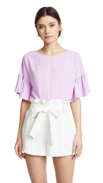 Amanda Uprichard Fairview Top In Electric Lilac