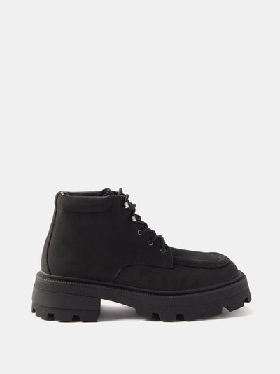 Eytys Tribeca Nubuck Boots In Nubuck Black